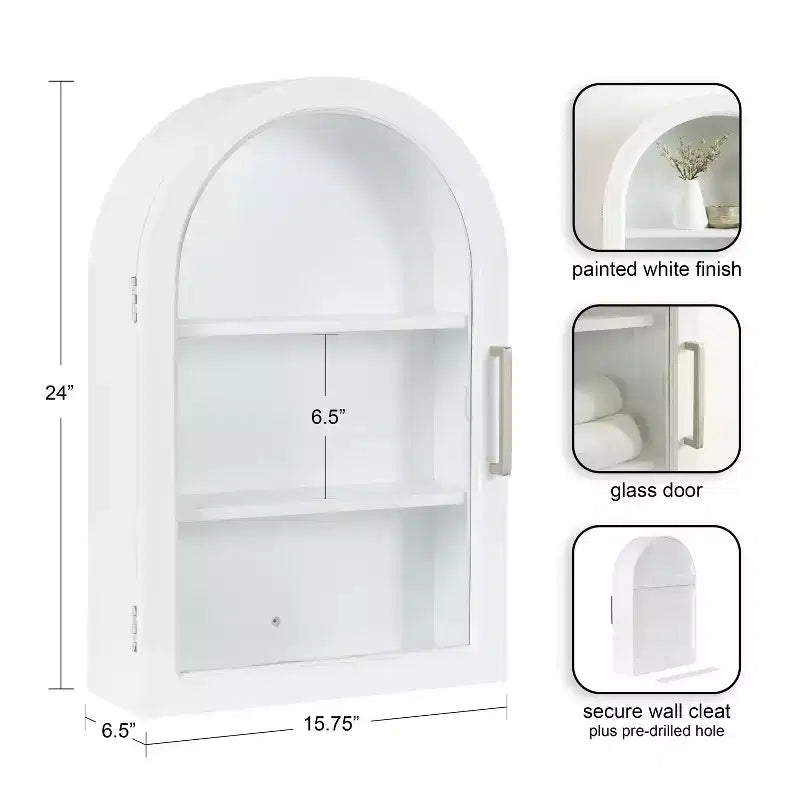Pensile ad arco, 16x7x24 bianco