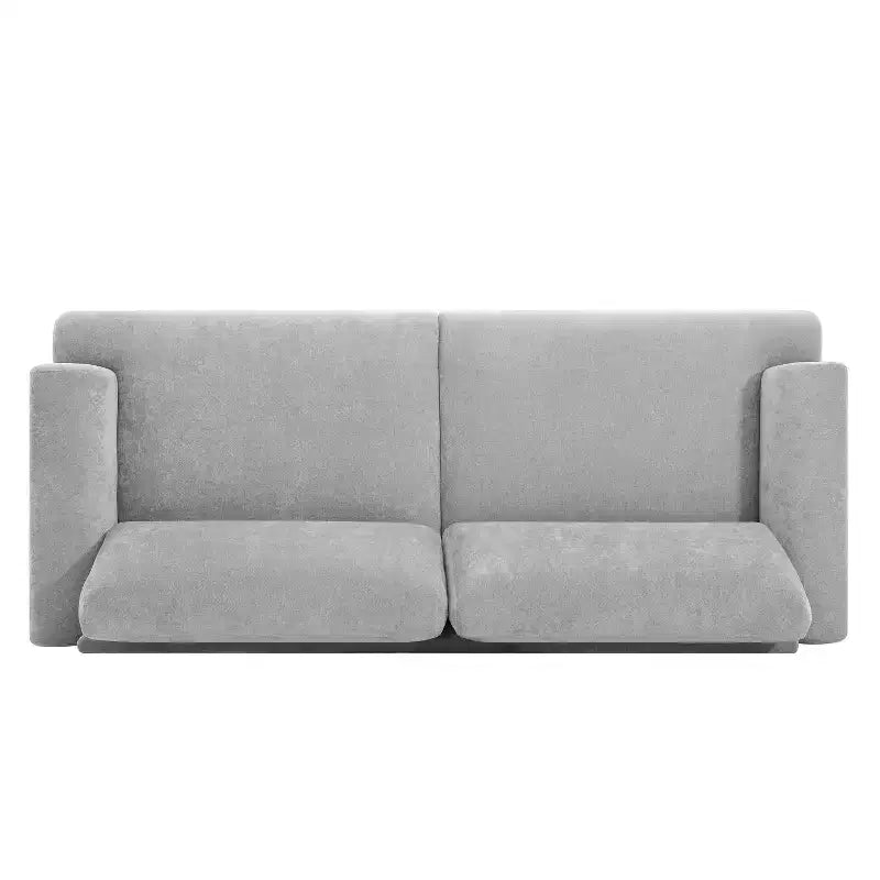 Divano da 79,9" per soggiorno, divano a 3 posti con gambe in legno di gomma, poltrona divano per casa/appartamento, grigio