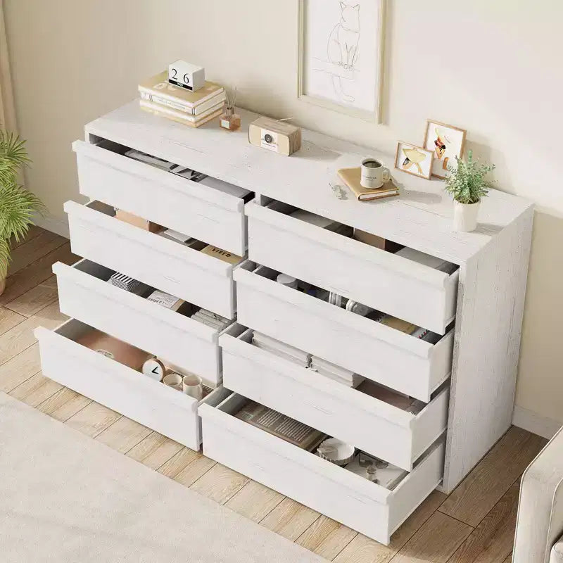 Cassettiera a 3 Cassetti per Camera da Letto, Comò Mobile Contenitore Organizzatore Vestiti per Armadio Soggiorno, Corridoio, Ingresso, Contenitore Verticale, Naturale