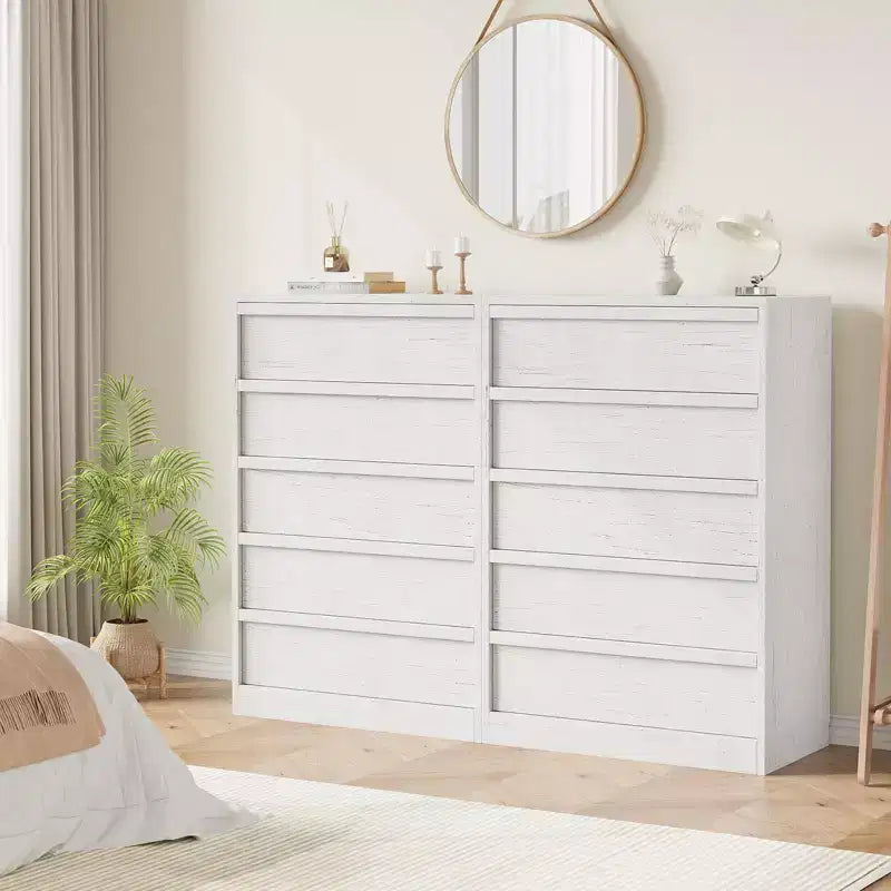 Cassettiera a 3 Cassetti per Camera da Letto, Comò Mobile Contenitore Organizzatore Vestiti per Armadio Soggiorno, Corridoio, Ingresso, Contenitore Verticale, Naturale
