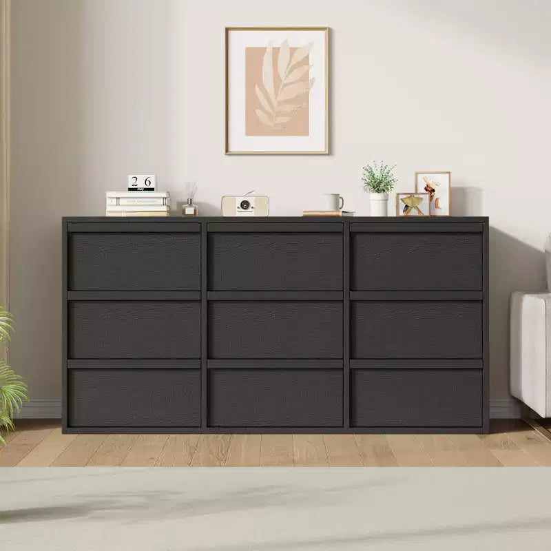 Cassettiera a 3 Cassetti per Camera da Letto, Comò Mobile Contenitore Organizzatore Vestiti per Armadio Soggiorno, Corridoio, Ingresso, Contenitore Verticale, Naturale
