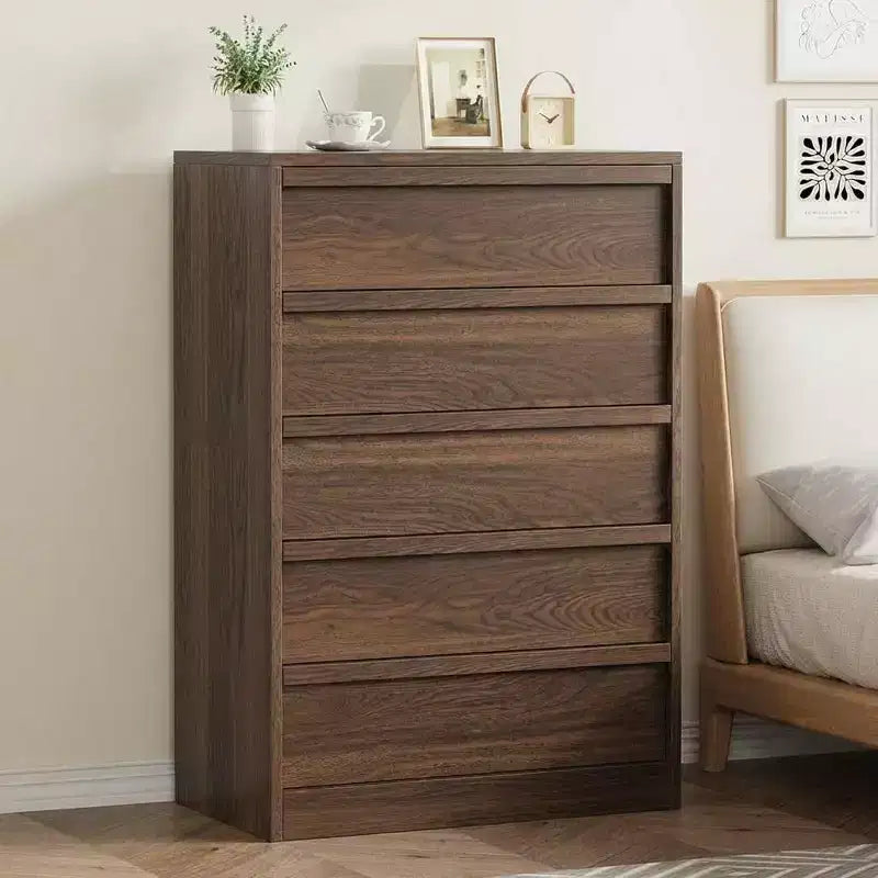 Cassettiera a 3 Cassetti per Camera da Letto, Comò Mobile Contenitore Organizzatore Vestiti per Armadio Soggiorno, Corridoio, Ingresso, Contenitore Verticale, Naturale