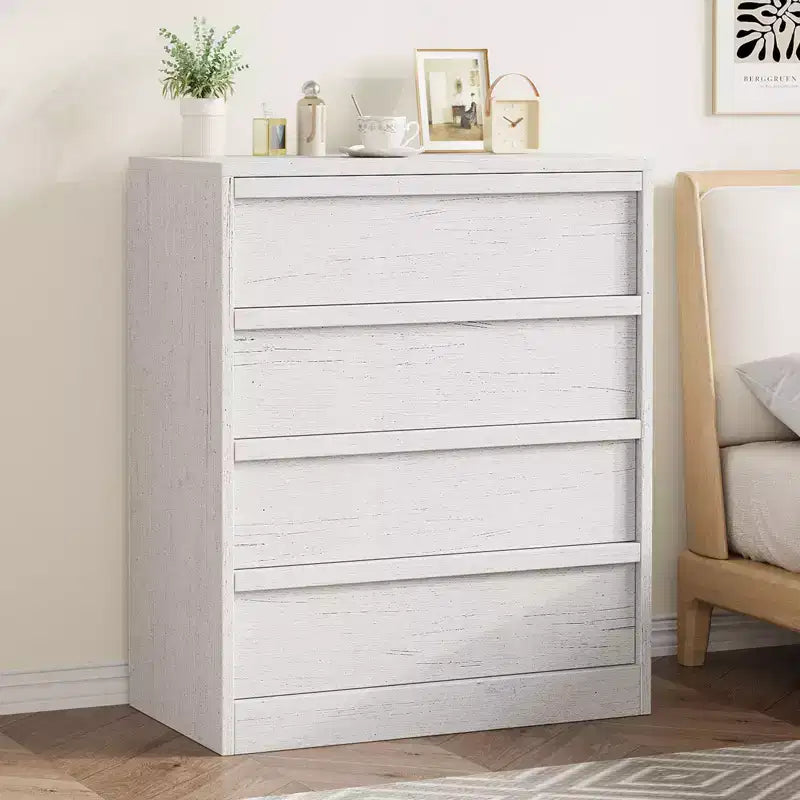 Cassettiera a 3 Cassetti per Camera da Letto, Comò Mobile Contenitore Organizzatore Vestiti per Armadio Soggiorno, Corridoio, Ingresso, Contenitore Verticale, Naturale