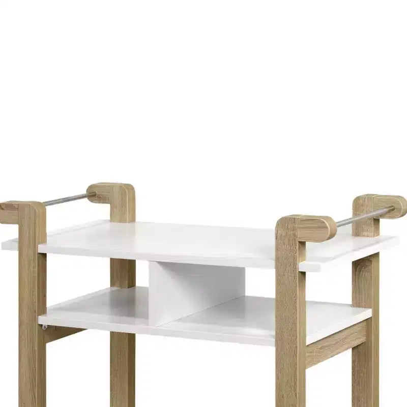 Carrello da Cucina Bianco/Rovere
