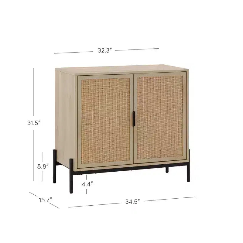 Mobiletto decorativo in rattan bohémien